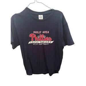 Blue Philly Area Philadelphia Phillies Chevrolet Chevy Dealers T-Shirt Medium